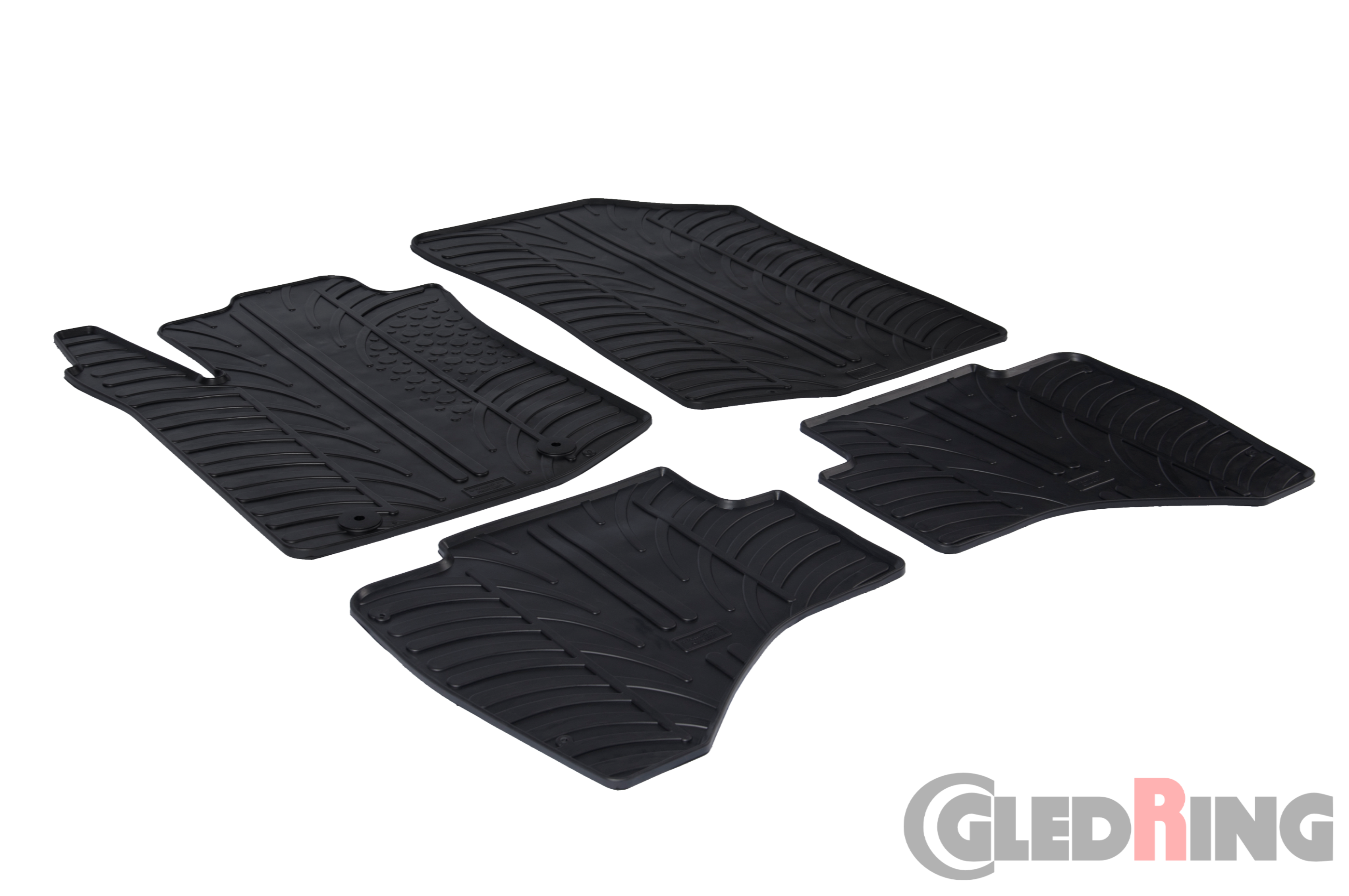 Original Gledring Passform Fußmatten Gummimatten 4 Tlg.+Fixing - Peugeot 108 2014->